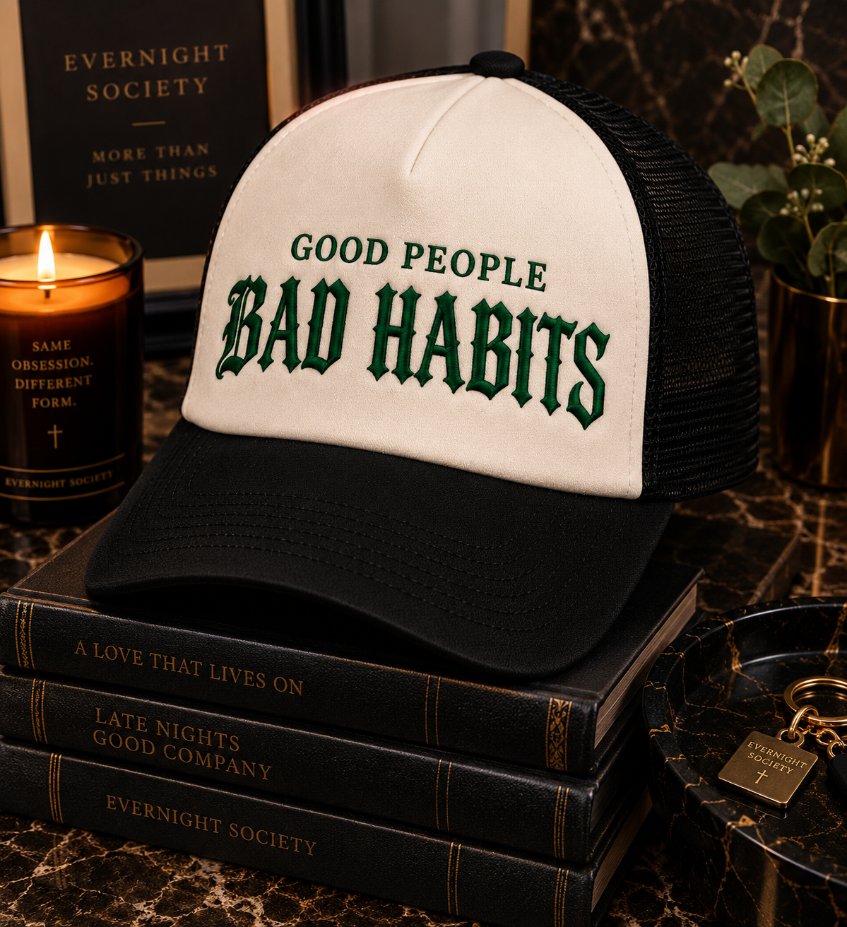 Good People Bad Habits Trucker Cap